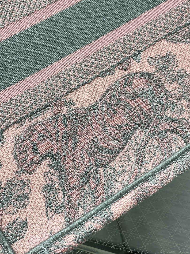 Dior M1265 Small Book Tote Toile de Jouy Sauvage Embroidery M9606