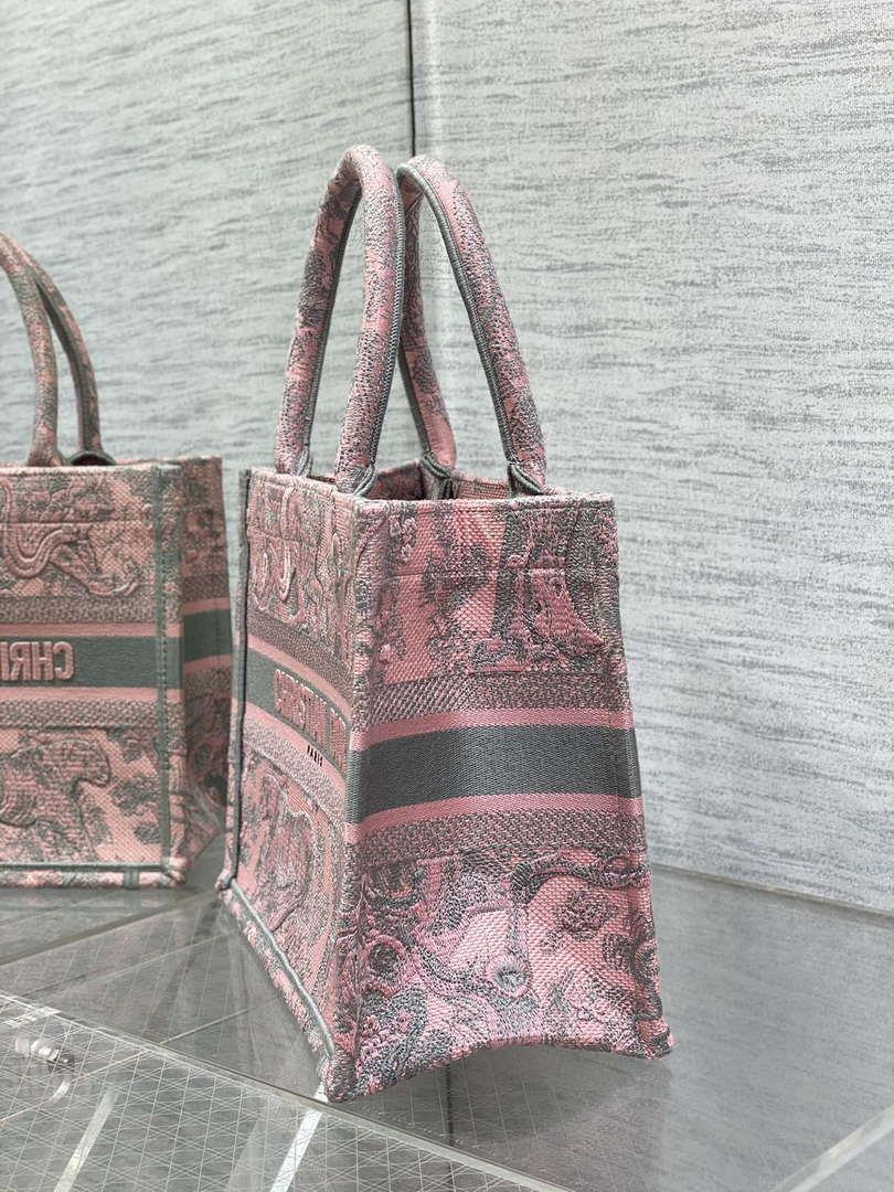 Dior M1265 Small Book Tote Toile de Jouy Sauvage Embroidery M9606