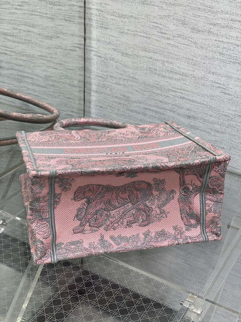 Dior M1265 Small Book Tote Toile de Jouy Sauvage Embroidery M9606