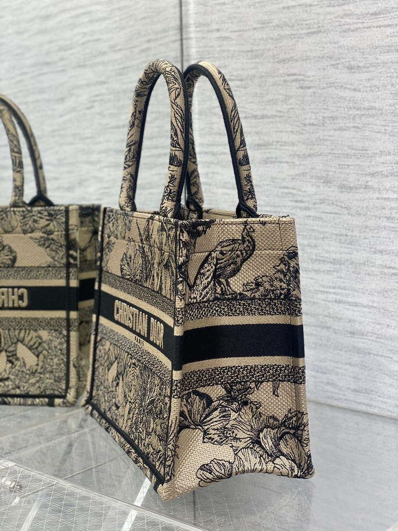 Dior M1265 Small Book Tote Toile de Jouy Sauvage Embroidery M9607