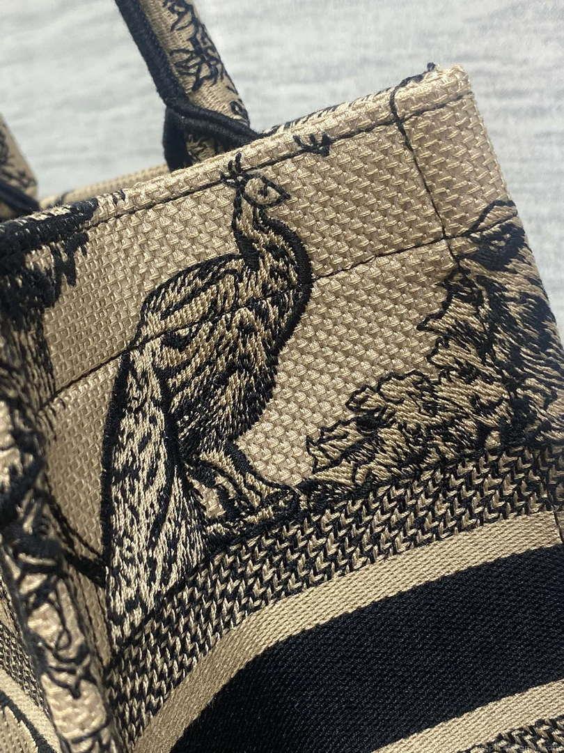 Dior M1265 Small Book Tote Toile de Jouy Sauvage Embroidery M9607