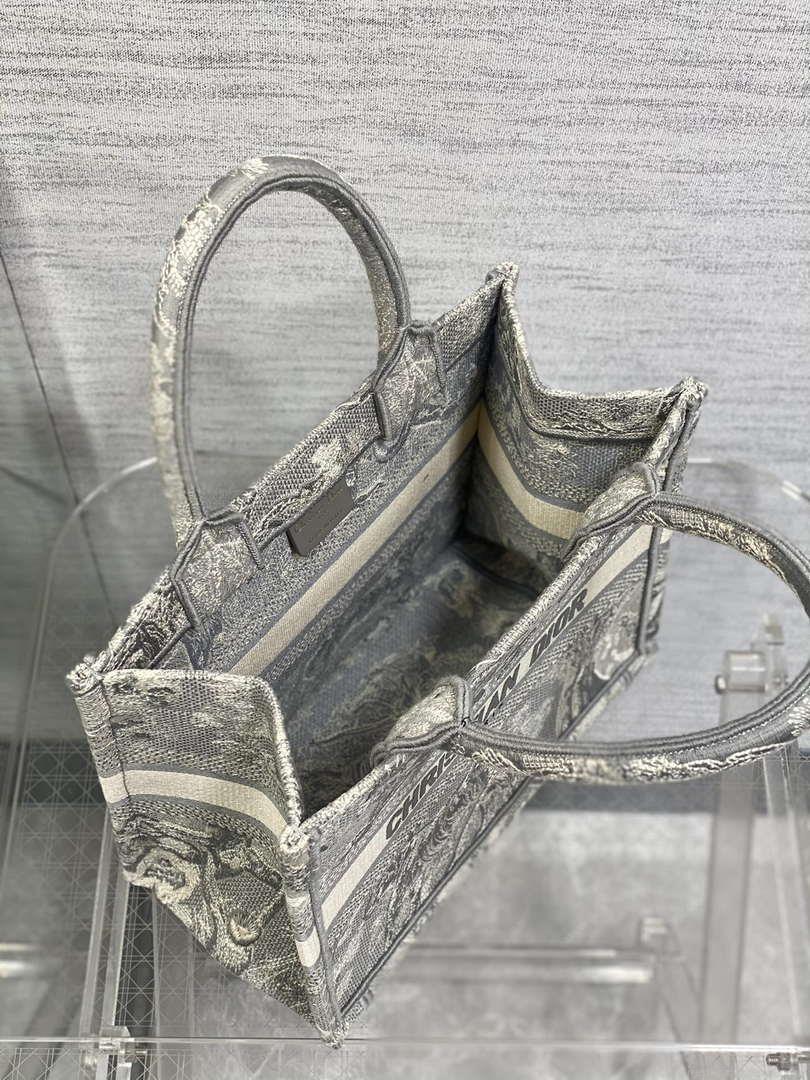 Dior M1265 Small Book Tote Toile de Jouy Sauvage Embroidery M9609