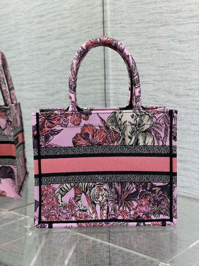 Dior M1265 Small Book Tote Toile de Jouy Sauvage Embroidery M9610