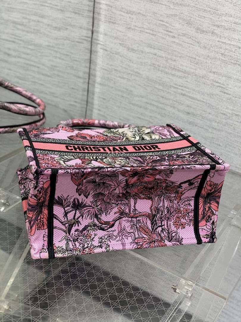 Dior M1265 Small Book Tote Toile de Jouy Sauvage Embroidery M9610