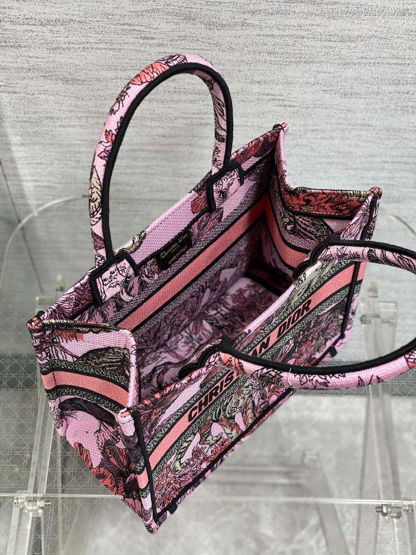 Dior M1265 Small Book Tote Toile de Jouy Sauvage Embroidery M9610