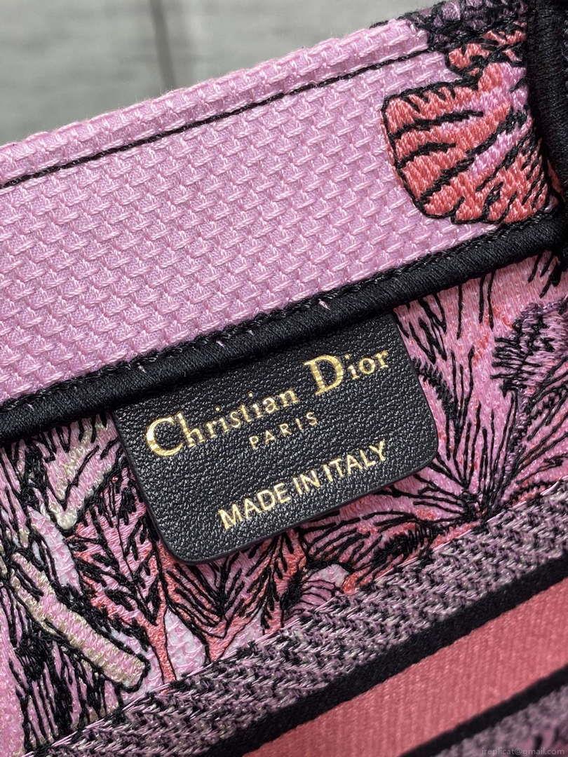 Dior M1265 Small Book Tote Toile de Jouy Sauvage Embroidery M9610