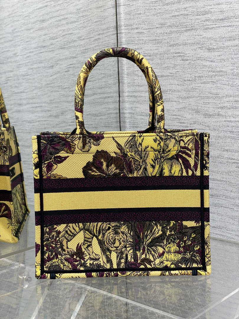 Dior M1265 Small Book Tote Toile de Jouy Sauvage Embroidery M9611