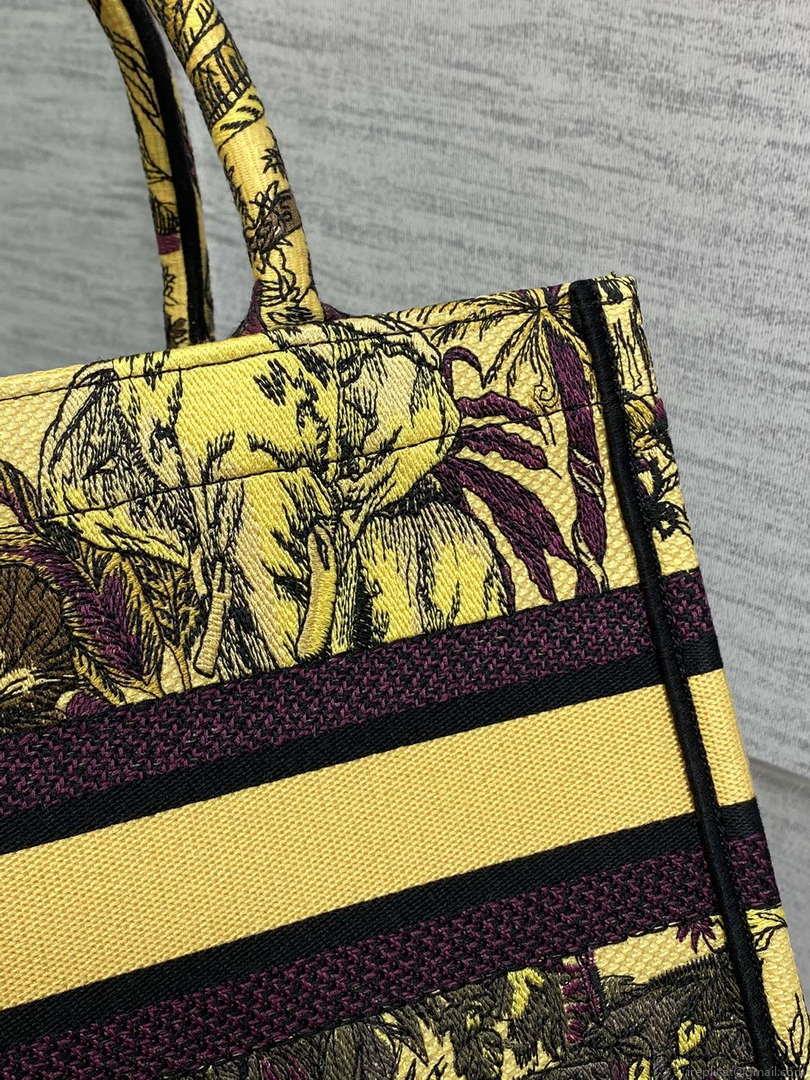 Dior M1265 Small Book Tote Toile de Jouy Sauvage Embroidery M9611