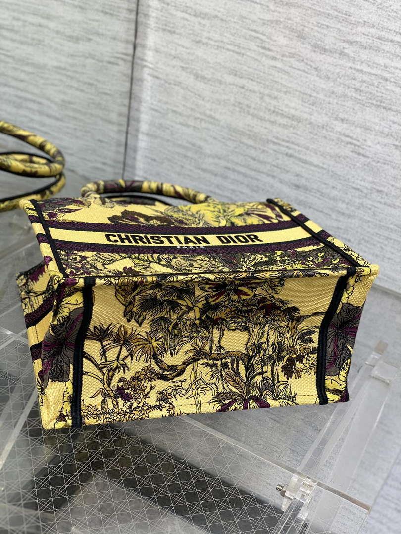 Dior M1265 Small Book Tote Toile de Jouy Sauvage Embroidery M9611