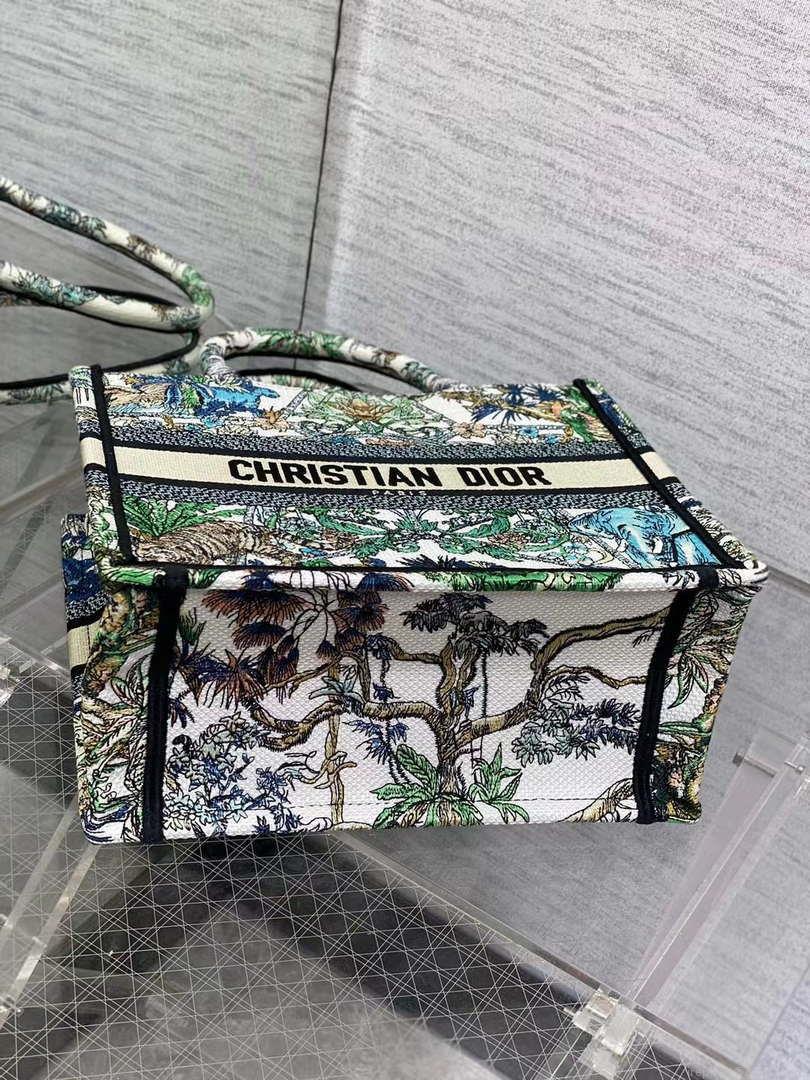 Dior M1265 Small Book Tote Toile de Jouy Sauvage Embroidery M9613