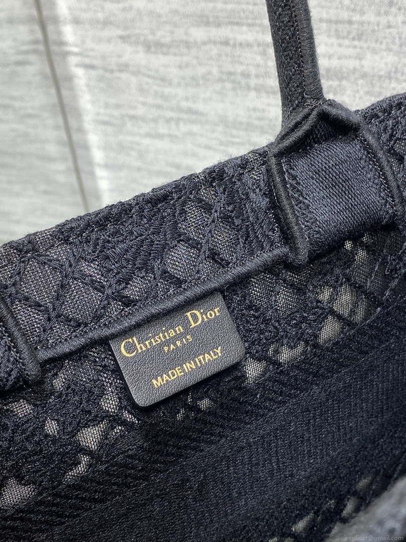 Dior M1265 Small Book Tote Embroidery with 3D Macramé Effect M9623