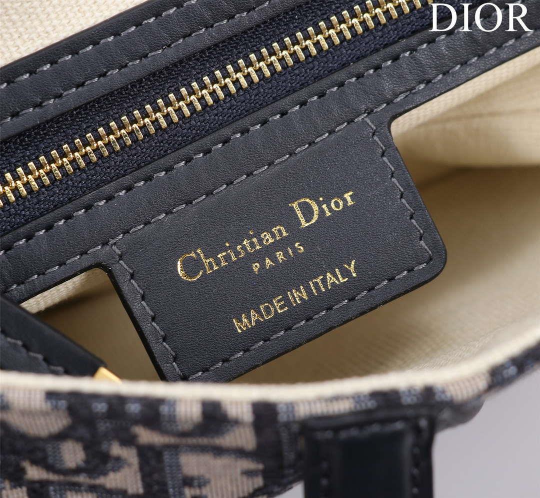 Dior M0455 Saddle Bag With Strap Blue Dior Oblique Jacquard M0456