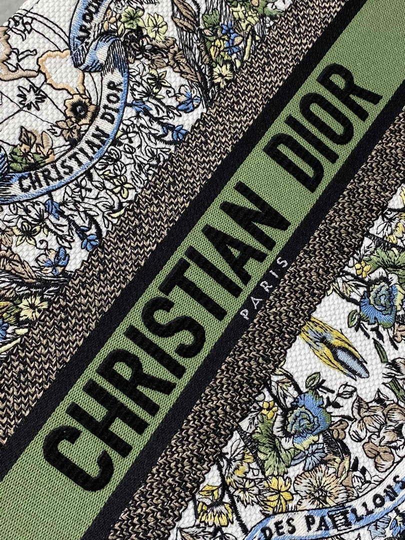 Dior M1296 Book Tote Medium Blue and White Butterfly Bandana Embroidery M098