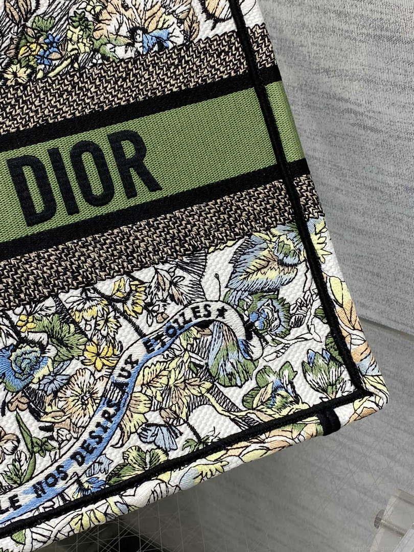 Dior M1296 Book Tote Medium Blue and White Butterfly Bandana Embroidery M098