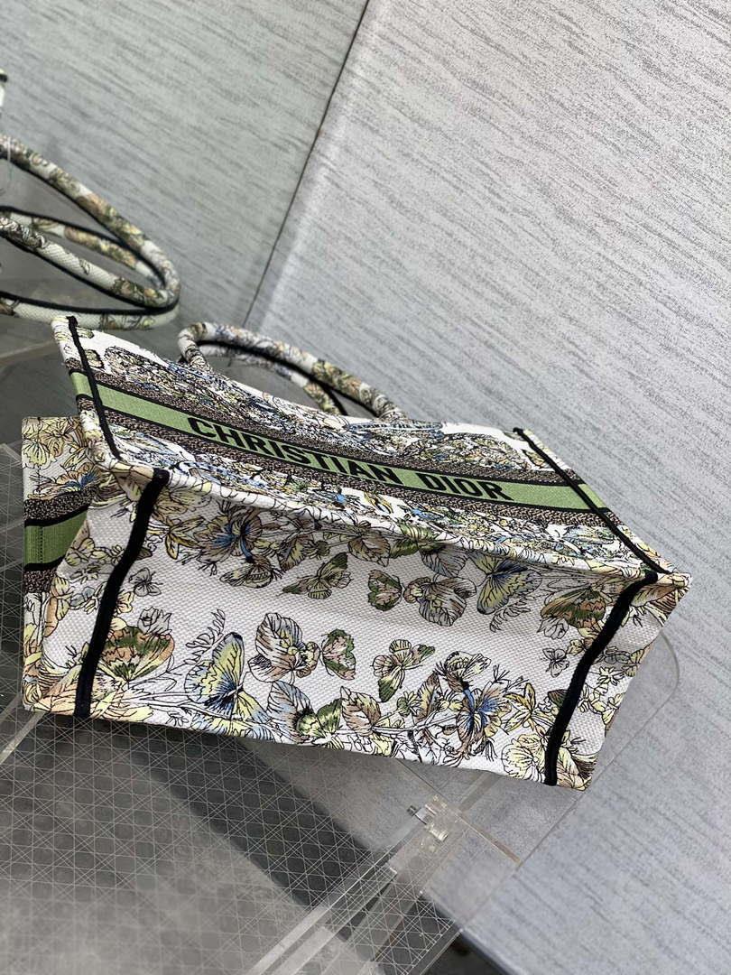 Dior M1296 Book Tote Medium Blue and White Butterfly Bandana Embroidery M098