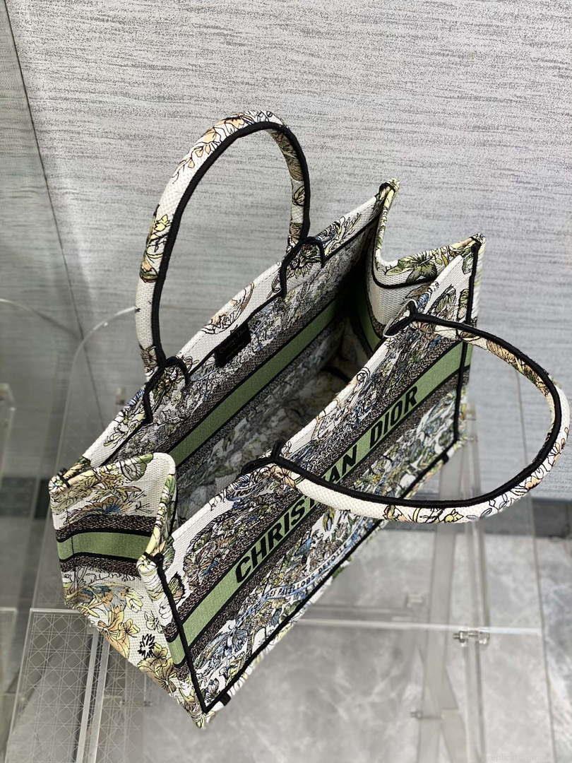 Dior M1296 Book Tote Medium Blue and White Butterfly Bandana Embroidery M098
