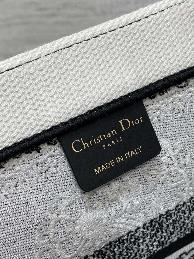 Dior M1296 Book Tote Medium Blue and White Butterfly Bandana Embroidery M101