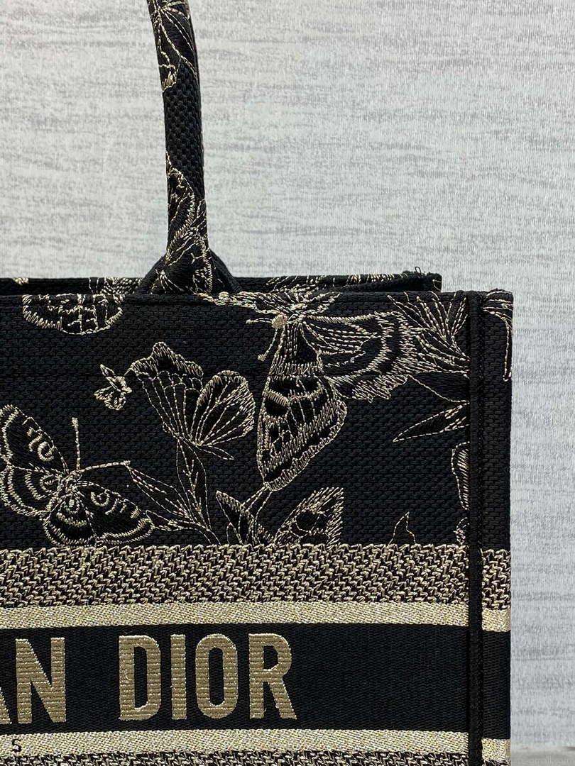 Dior M1296 Book Tote Medium Blue and White Butterfly Bandana Embroidery M102