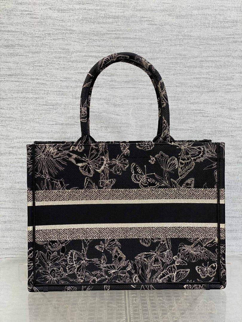 Dior M1296 Book Tote Medium Blue and White Butterfly Bandana Embroidery M102