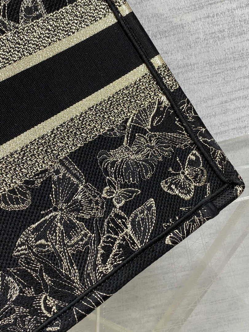 Dior M1296 Book Tote Medium Blue and White Butterfly Bandana Embroidery M102