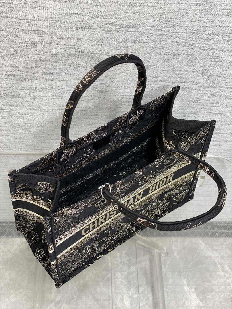 Dior M1296 Book Tote Medium Blue and White Butterfly Bandana Embroidery M102