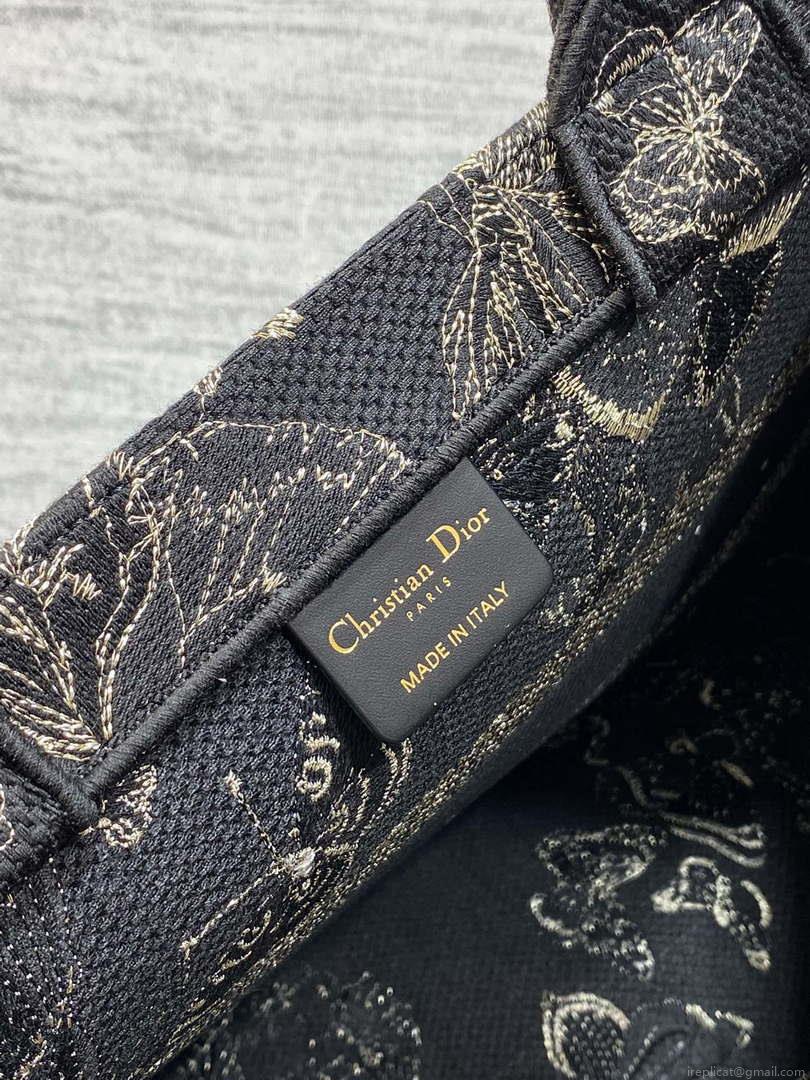 Dior M1296 Book Tote Medium Blue and White Butterfly Bandana Embroidery M102