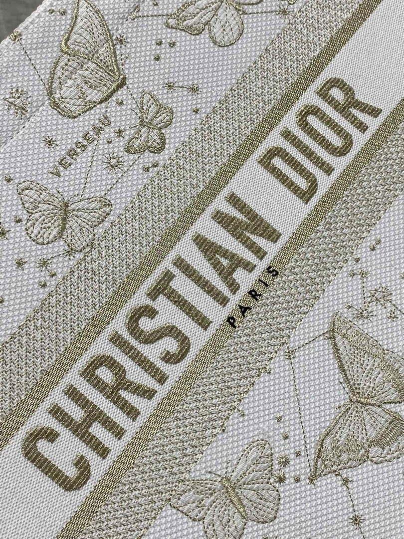 Dior M1296 Book Tote Medium Blue and White Butterfly Bandana Embroidery M103