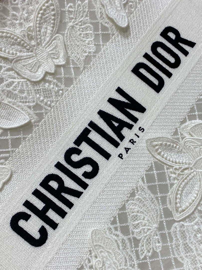 Dior M1296 Book Tote Medium Blue and White Butterfly Bandana Embroidery M104