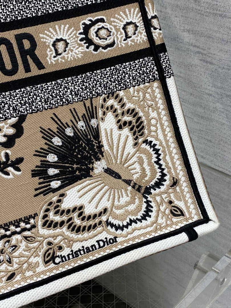 Dior M1286 Large Book Tote Butterfly Bandana Embroidery M106