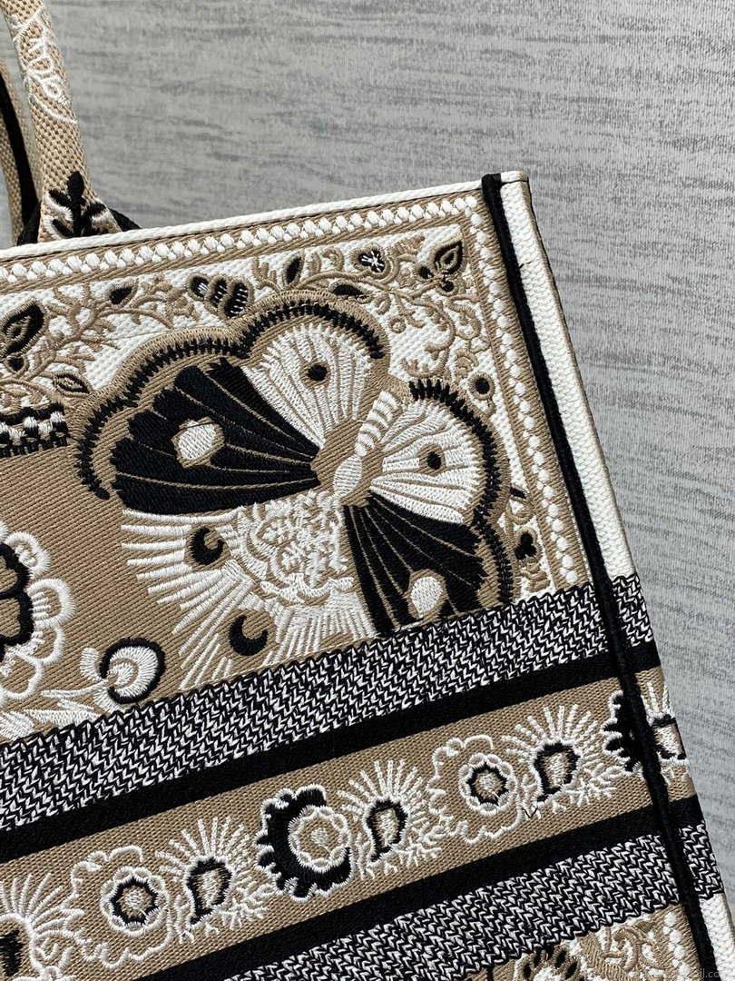 Dior M1286 Large Book Tote Butterfly Bandana Embroidery M106