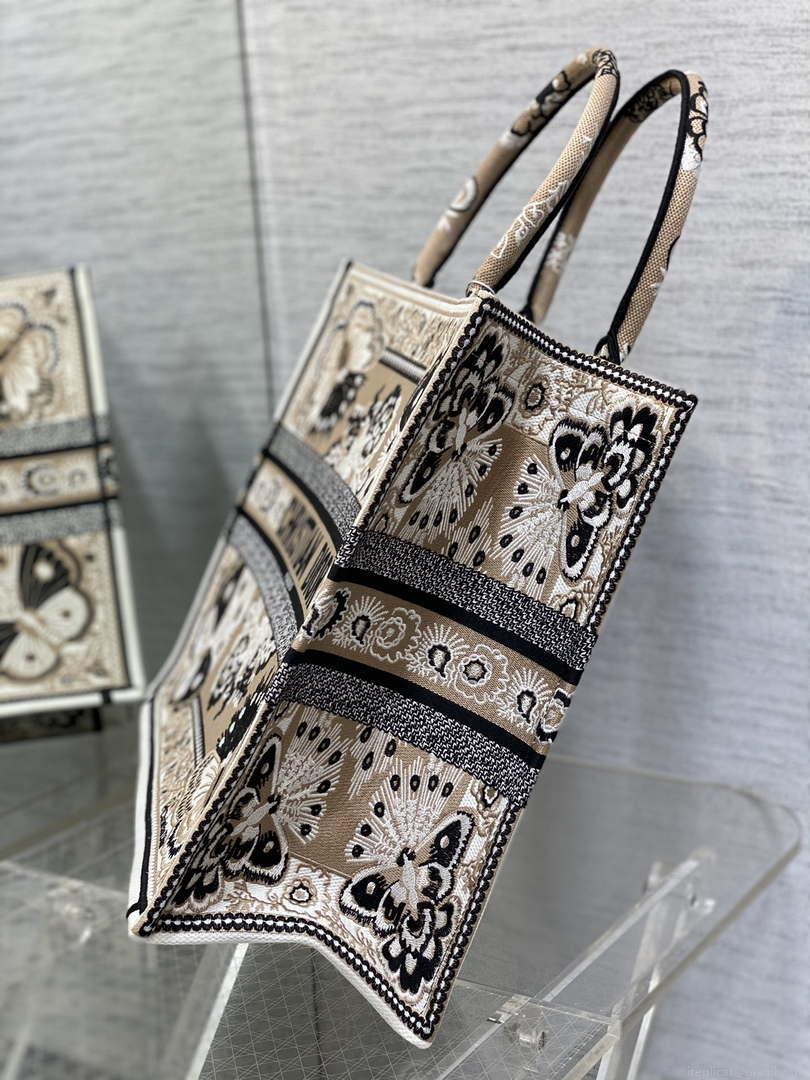 Dior M1286 Large Book Tote Butterfly Bandana Embroidery M106