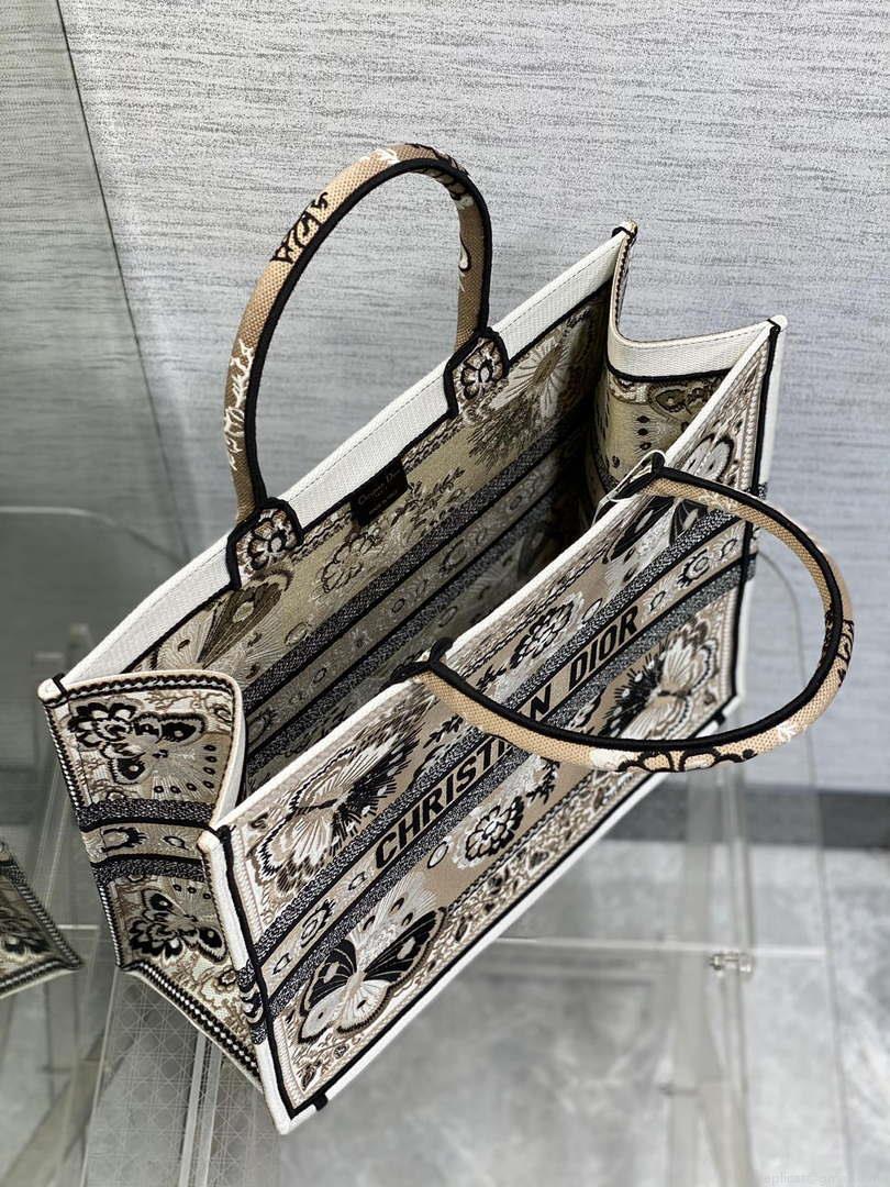 Dior M1286 Large Book Tote Butterfly Bandana Embroidery M106