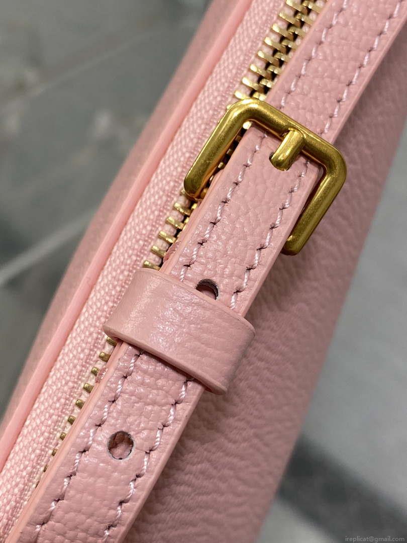 Dior M05909 Saddle Shoulder Pouch Melocoton Pink Goatskin