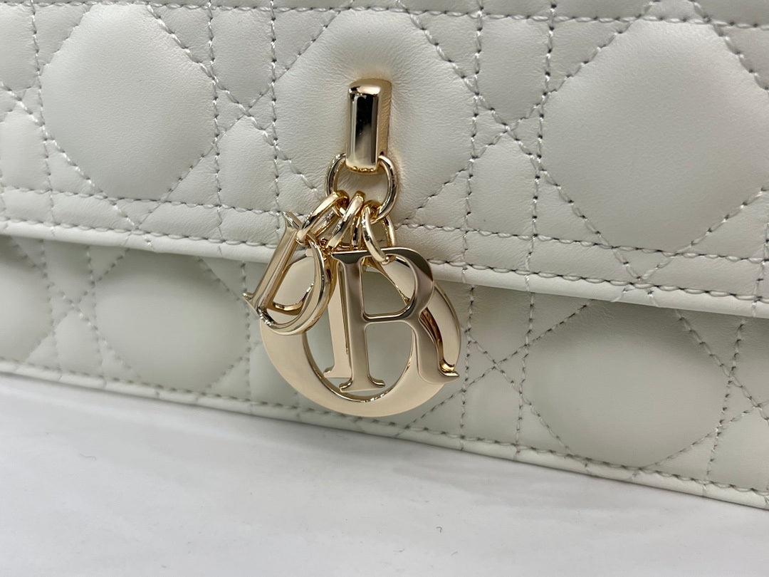 Dior M0997 My Dior Top Handle Bag Latte Cannage Lambskin