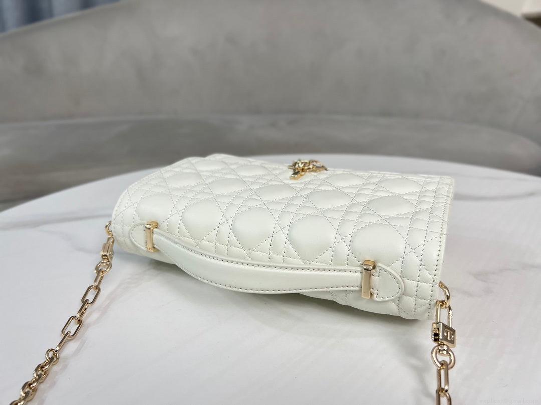 Dior M0997 My Dior Top Handle Bag Latte Cannage Lambskin