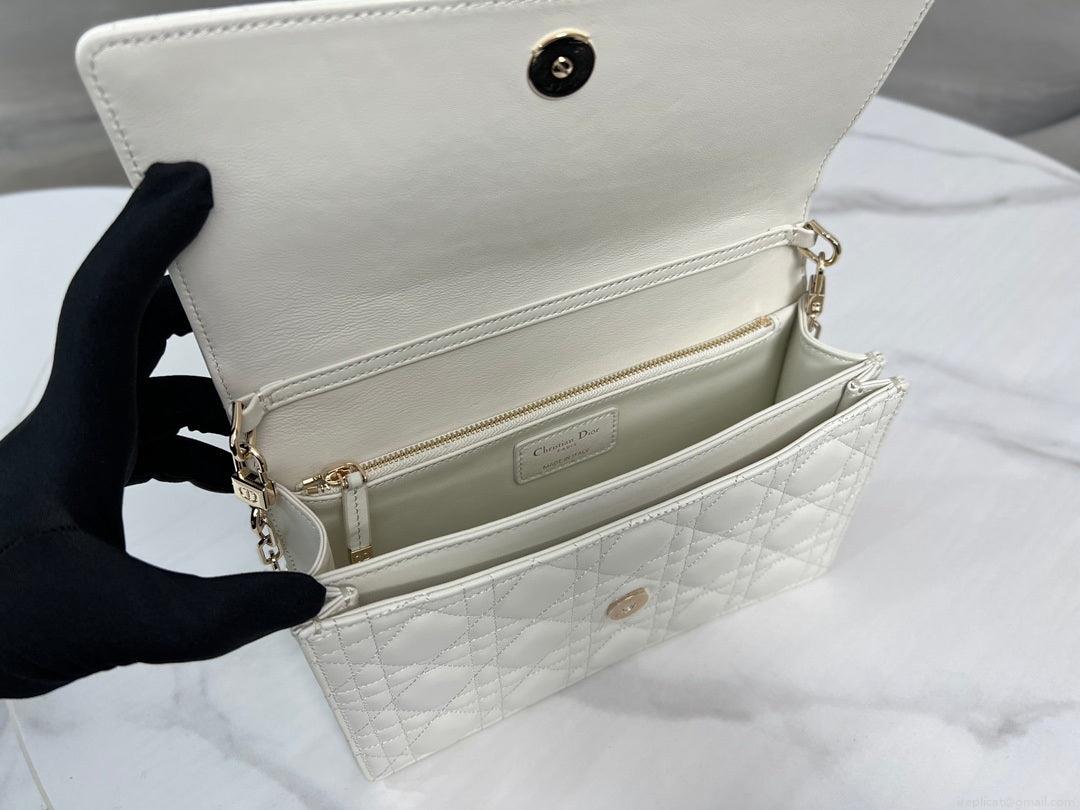 Dior M0997 My Dior Top Handle Bag Latte Cannage Lambskin