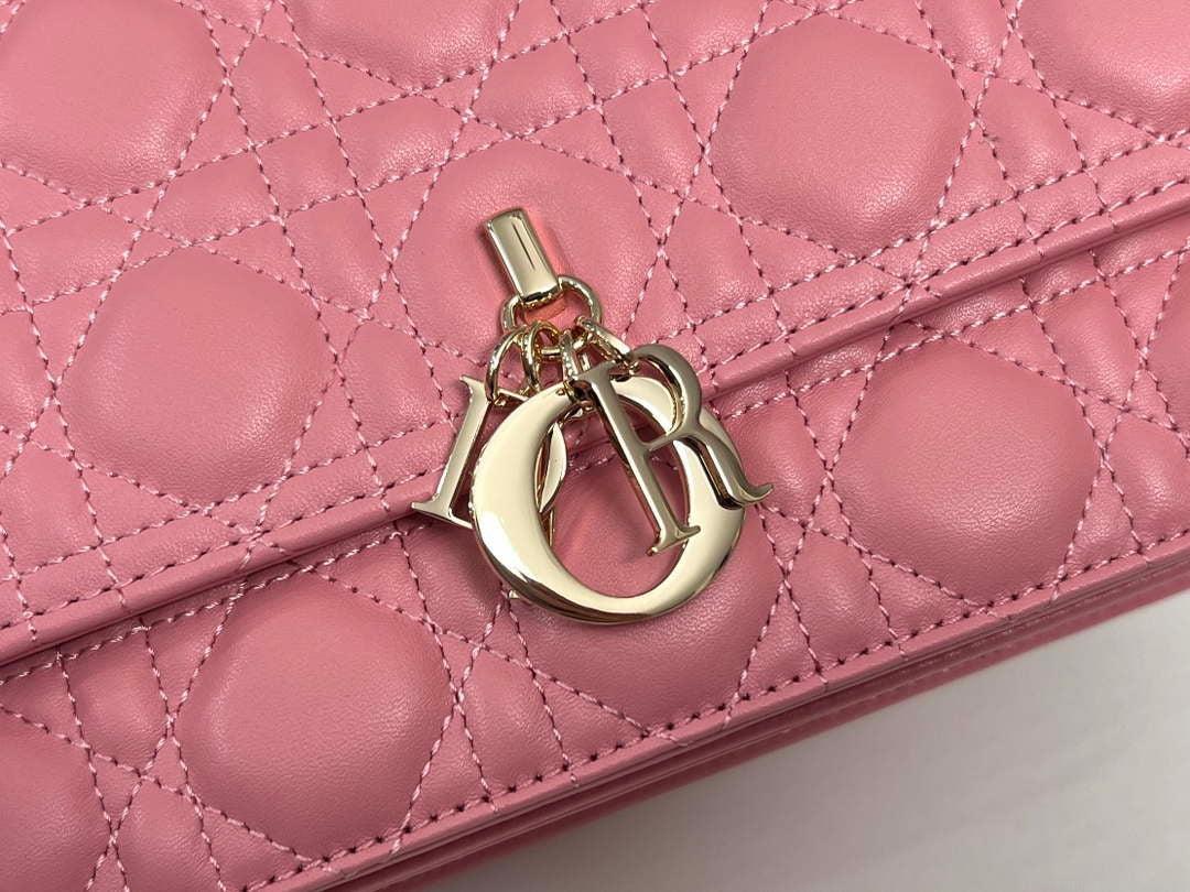 Dior M0997 My Dior Top Handle Bag Pink Cannage Lambskin