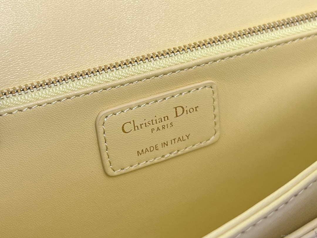 Dior M0997 My Dior Top Handle Bag Yellow Cannage Lambskin