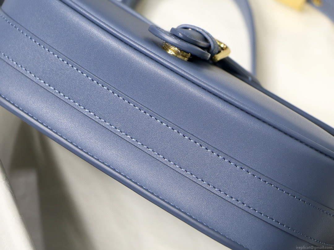Dior M9317 Crossbody small dior Bobby bag Lake Blue box Calfskin