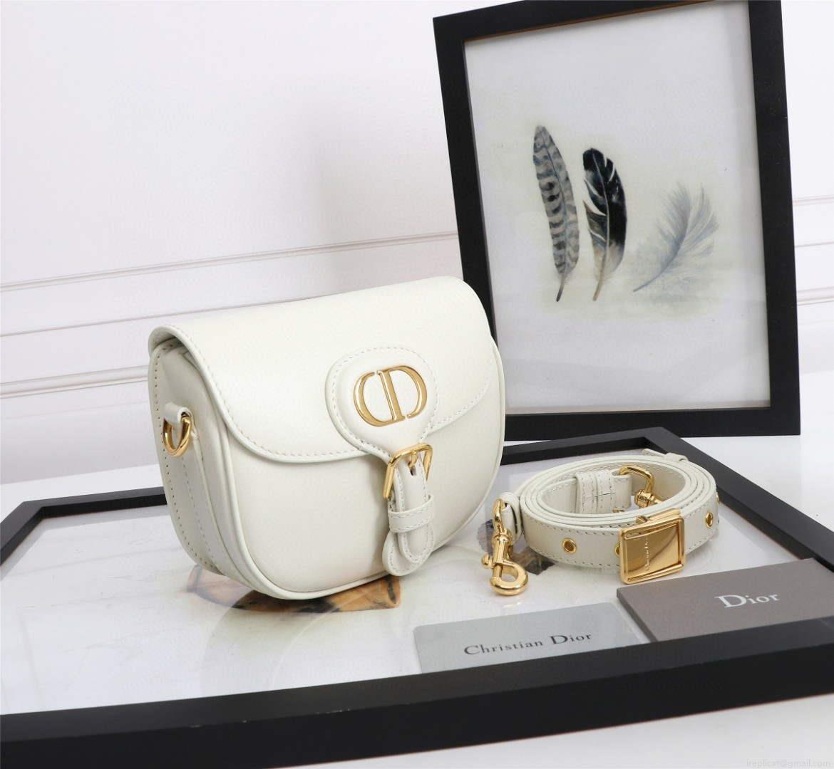 Dior M9317 Crossbody small dior Bobby bag White box Calfskin