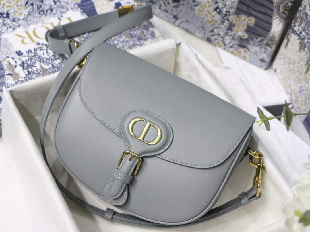 Dior M9319 Medium dior Bobby bag Grey box Calfskin