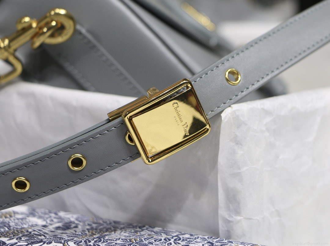 Dior M9319 Medium dior Bobby bag Grey box Calfskin
