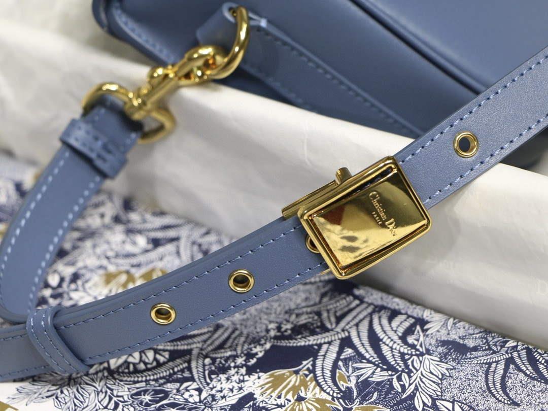 Dior M9319 Medium dior Bobby bag Warm Lake Blue Calfskin