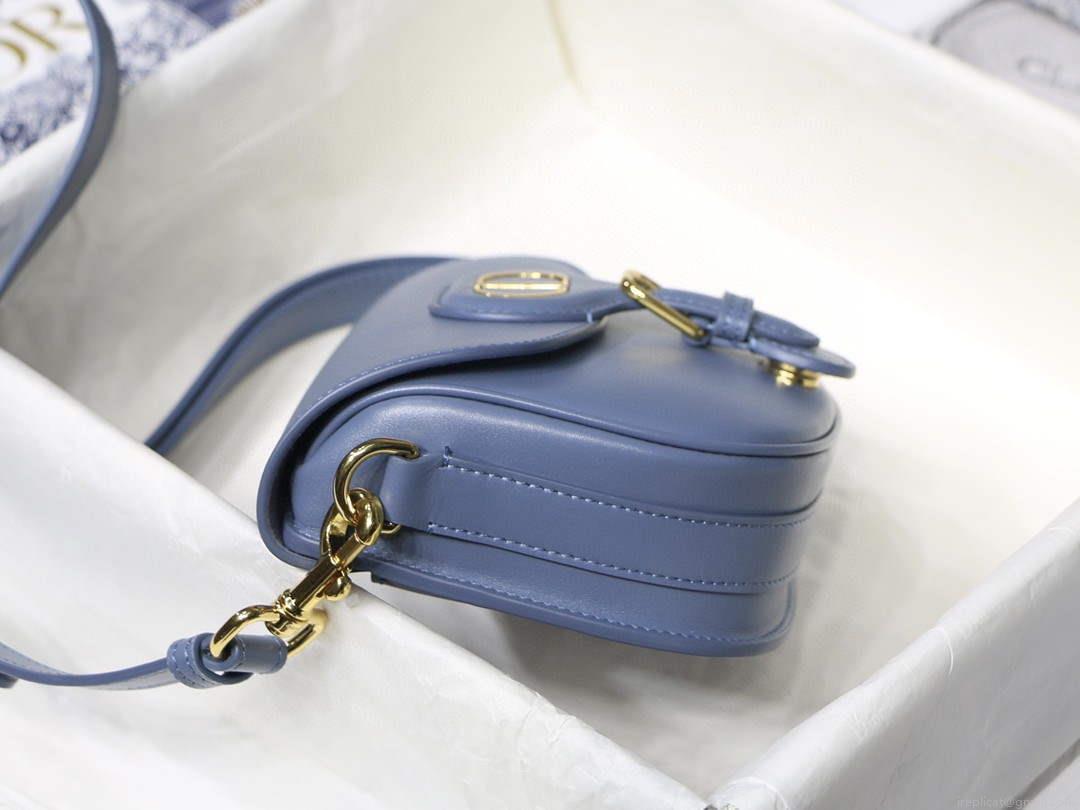 Dior M9319 Medium dior Bobby bag Warm Lake Blue Calfskin