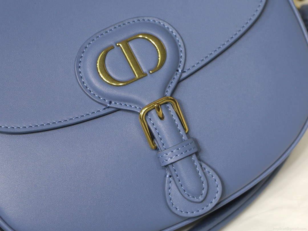 Dior M9319 Medium dior Bobby bag Warm Lake Blue Calfskin