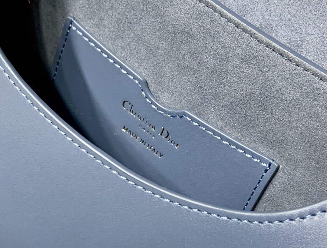 Dior M9319 Medium dior Bobby bag Warm Lake Blue Calfskin