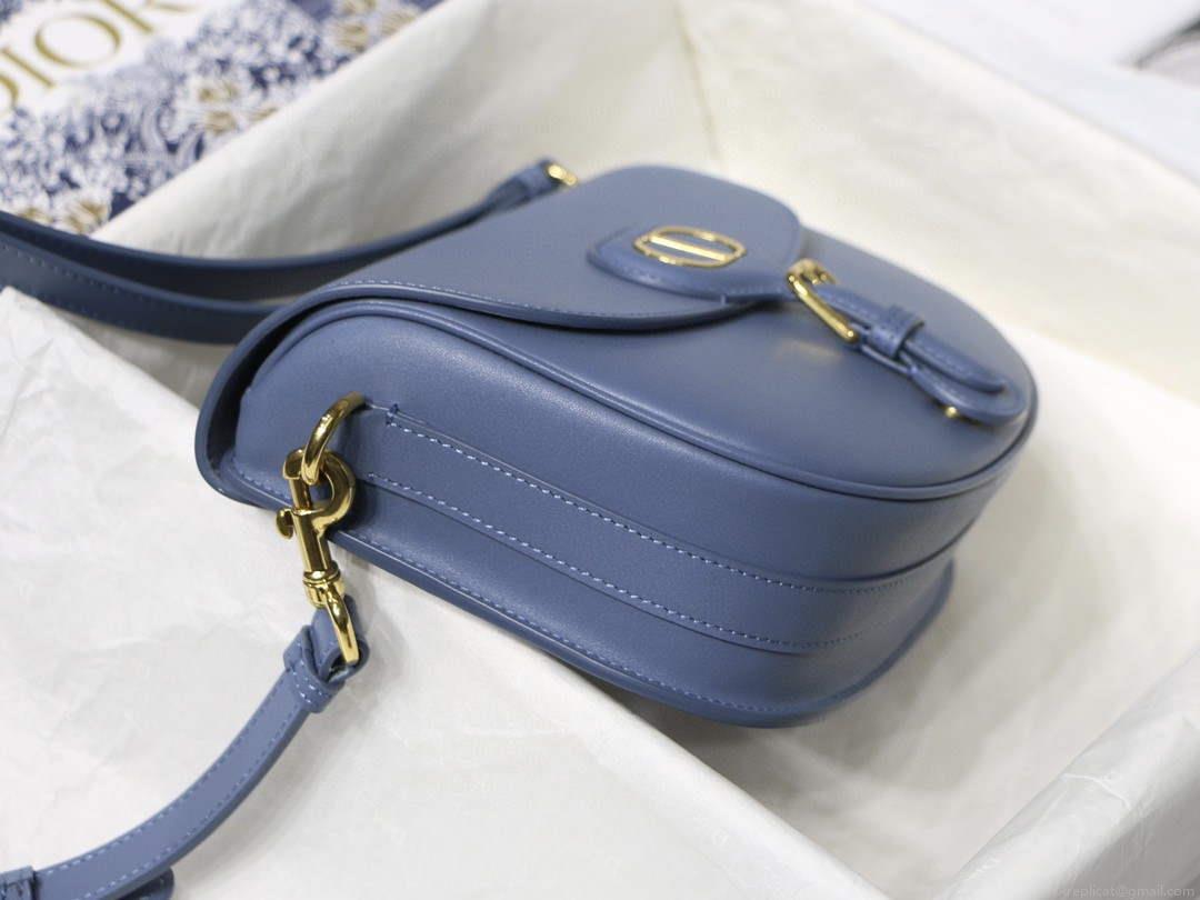 Dior M9319 Medium dior Bobby bag Warm Lake Blue Calfskin