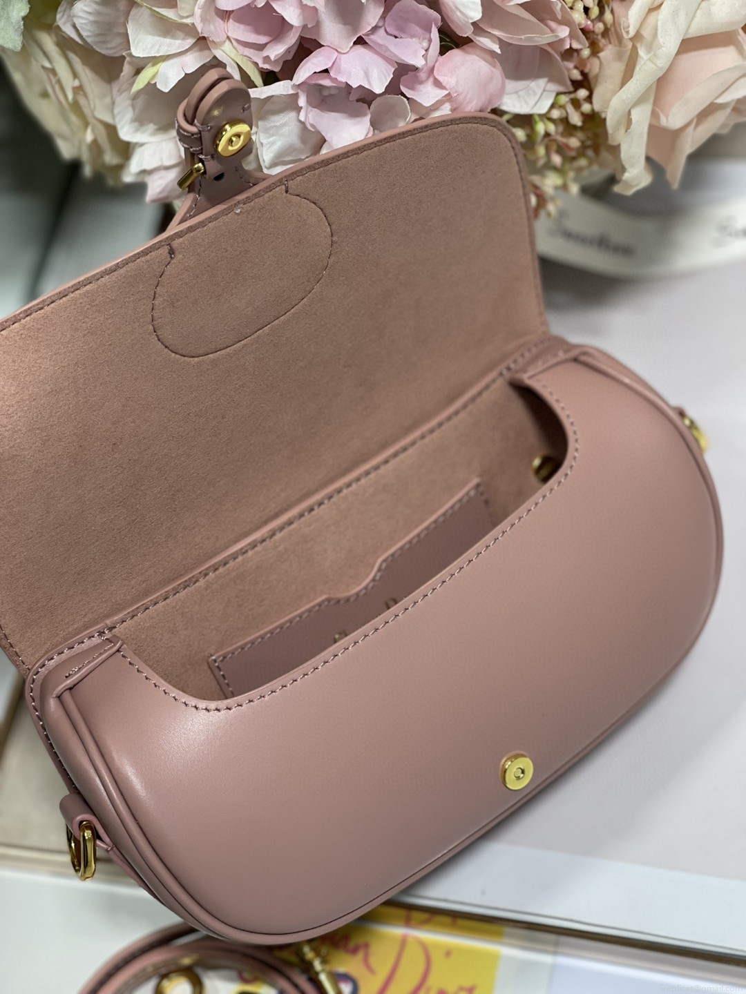 Dior M9327 dior Bobby bag East West Pink Box Calfskin