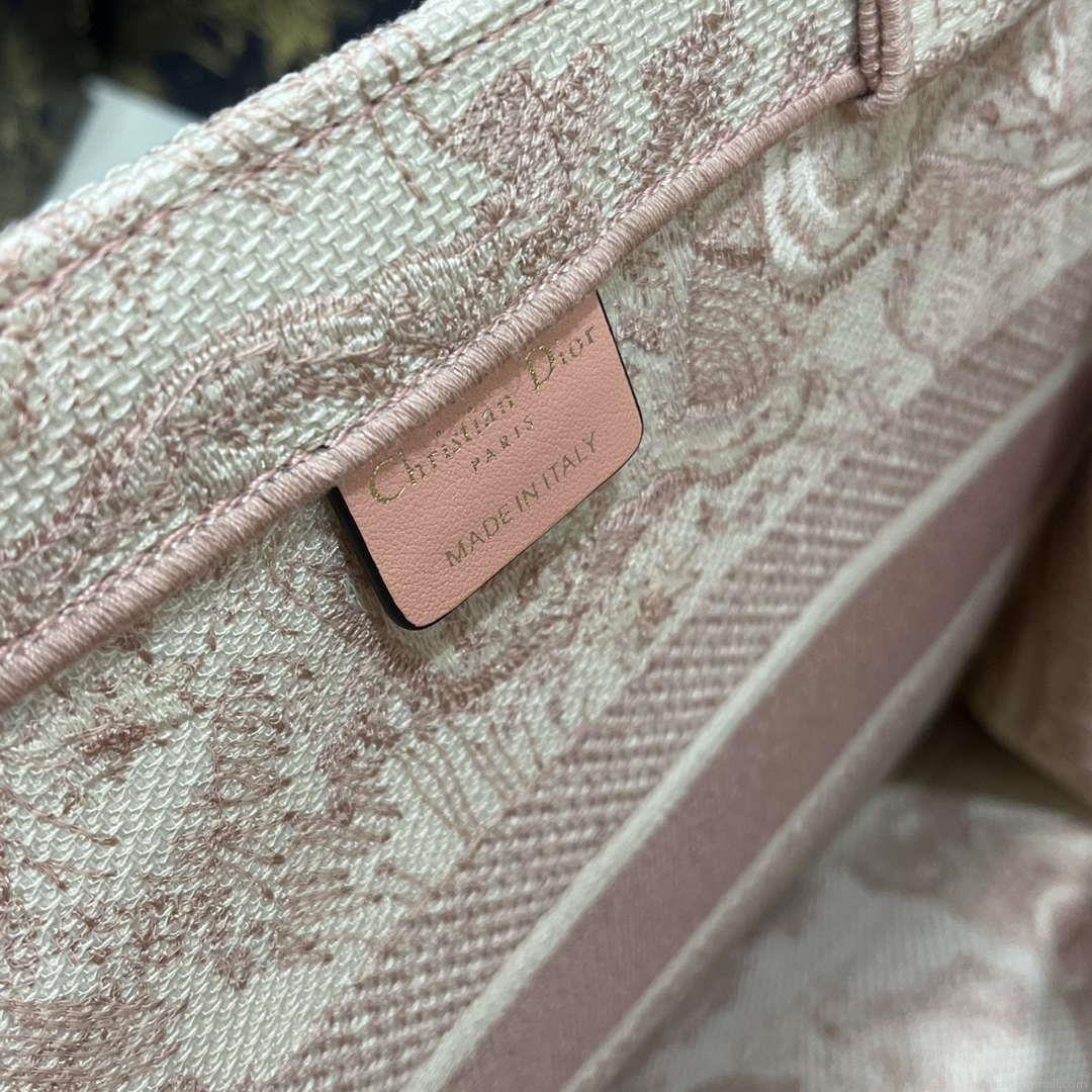 Dior Book Tote M1296 Medium Toile de Jouy Embroidery M0074