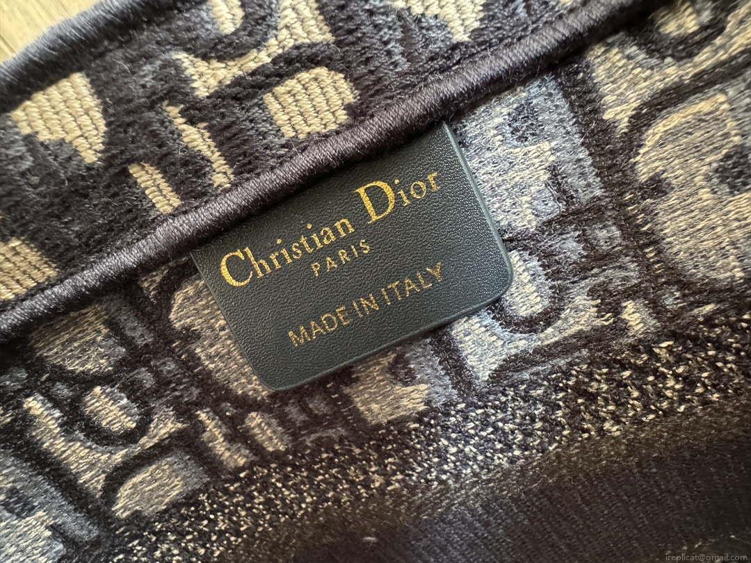Dior M1328 Hat Basket Bag Navy Blue and Gold-tone Blue Dior Oblique Jacquard